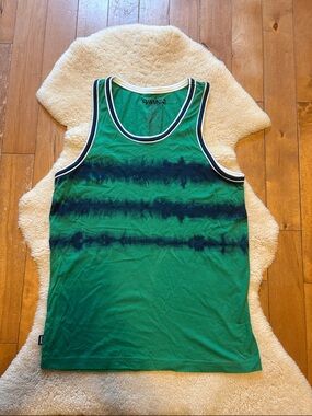 Tony Hawk Green Tank Top with Navy & White Trim